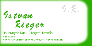 istvan rieger business card