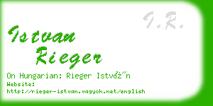 istvan rieger business card